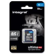 Carte secure digital INTEGRAL SDHC 16 GO CL 10/80