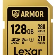 Carte mémoire LEXAR SDXC PRO GOLD ARMOR 128 V 60