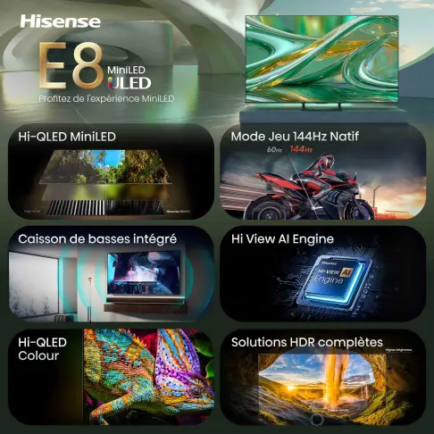 Tv led 55'' HISENSE 55E8S - 3
