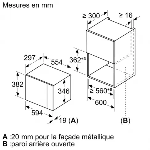 Micro-ondes encastrable monofonction BOSCH BFL520MB0 - 5