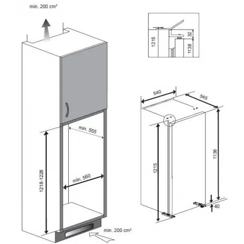 Réfrigérateur intégré 1 porte BEKO BLSA 210 M 3 SN - 3