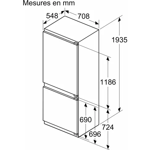 Réfrigérateur combiné intégré NEFF KB7962FE0 - 11