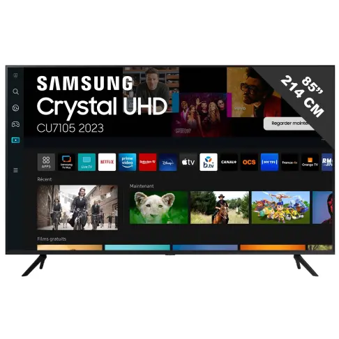 Télé led 85 pouces SAMSUNG TU85CU7105 - 1