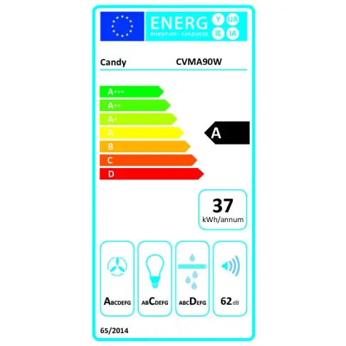 Hotte décorative CANDY CVMA90W - 2