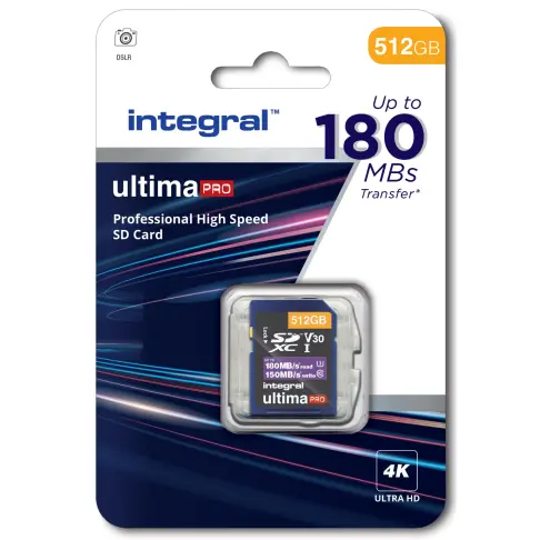 Carte sdxc INTEGRAL INSDX512G-180/150V30 - 1