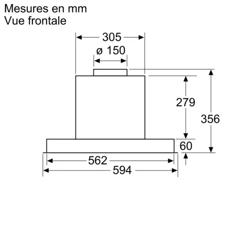 Hotte décorative BOSCH DBB66AF60 - 8