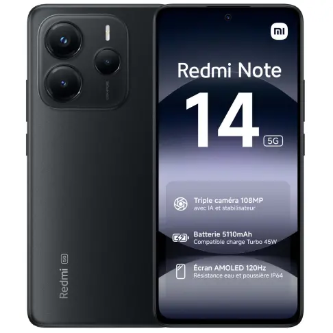 Smartphone XIAOMI REDMINOTE145GNOIR256 - 1