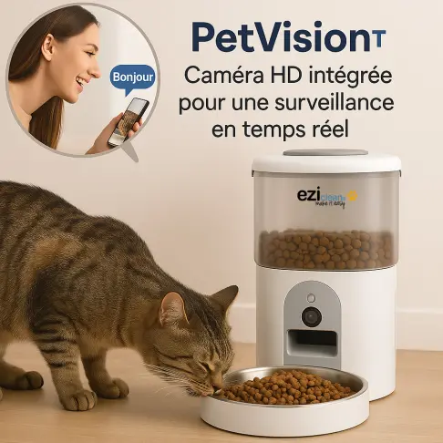 Distributeur de croquettes et fontaine EZICLEAN NUTRIBOTCAM+X - 8