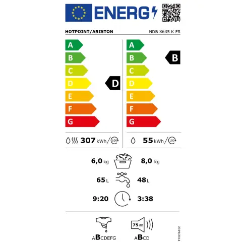 Lave-linge séchant HOTPOINT-ARISTON NDB8635KFR - 4