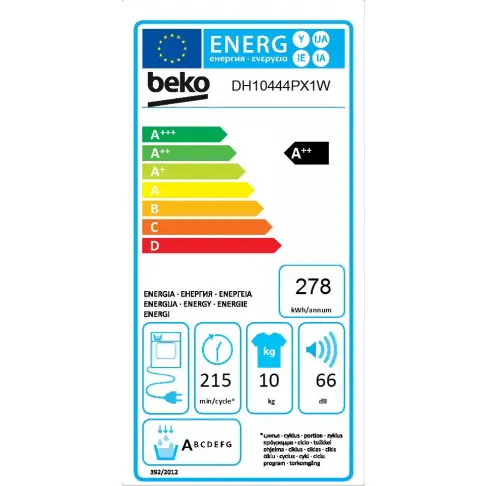 Sèche-linge frontal BEKO DH 10444 PX 1 W - 3