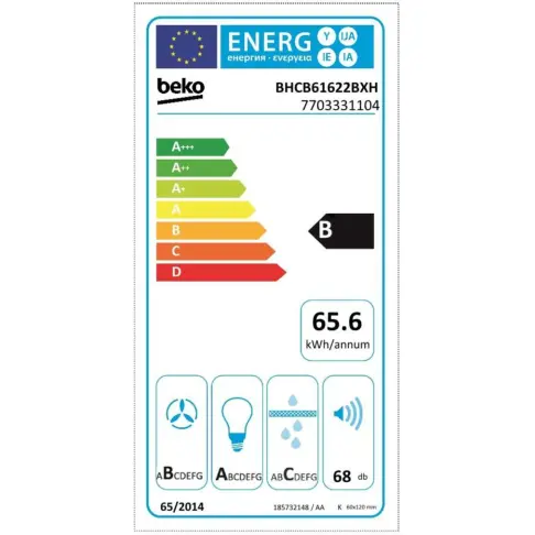 Hotte décorative BEKO BHCB61622BXH - 8