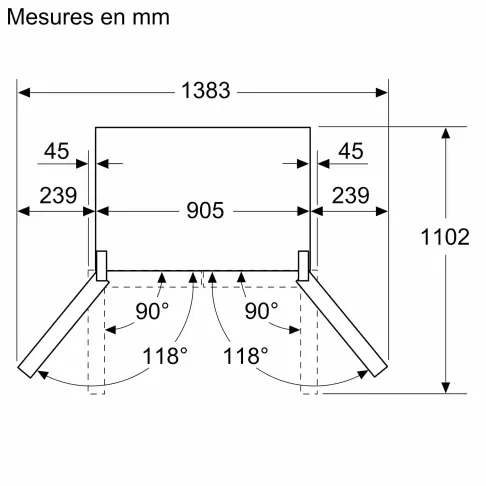 Réfrigérateur multi-portes BOSCH KFN96VPEA - 13