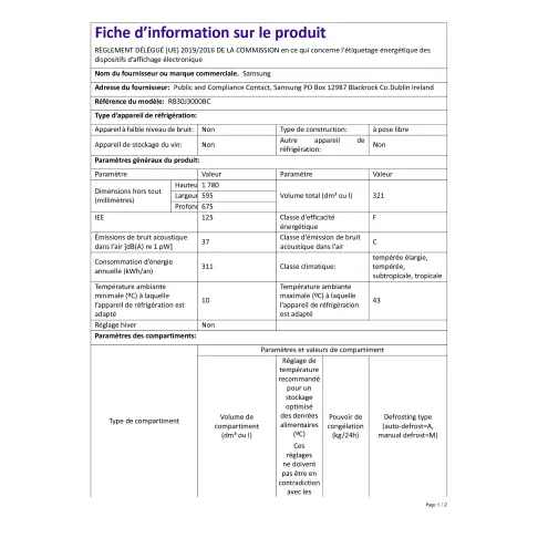 Réfrigérateur combiné inversé SAMSUNG RB 30 J 3000 BC - 6
