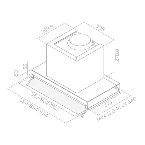 Groupe filtrant ELICA BOXIN LX IX A 60 - 5