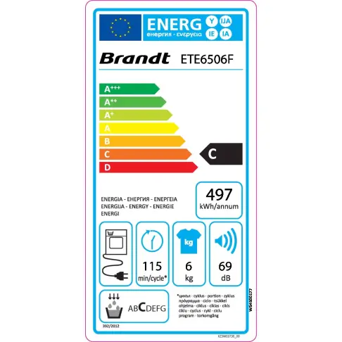 Seche linge top BRANDT ETE 6506 F - 4