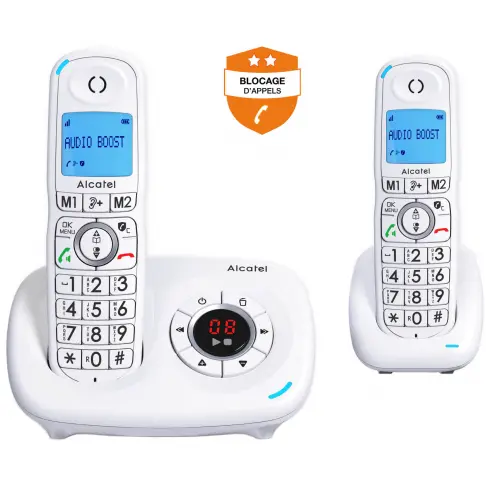 Téléphone sans fil ALCATEL XL 585 VOICE DUO BLANC - 1