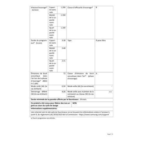 Lave linge hublot SAMSUNG WW80TA026TE - 3