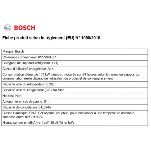 Refrigerateur 1 porte BOSCH KSV 29 VL 3 P - 4