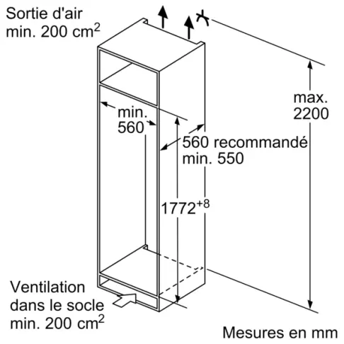 Réfrigérateur intégré 1 porte BOSCH KIR 81 VSF 0 - 3