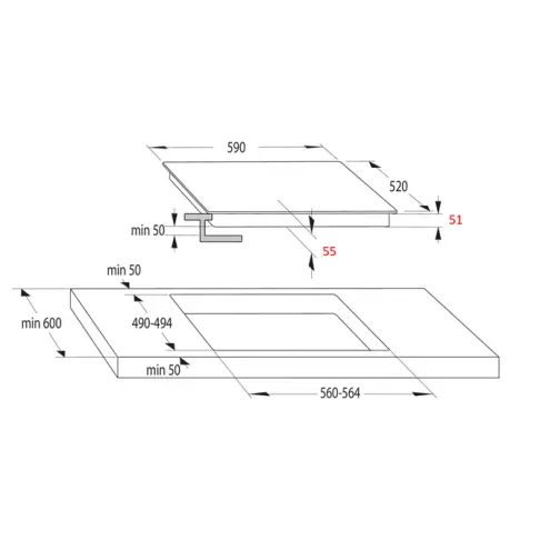 Table vitro HISENSE E6322C - 9