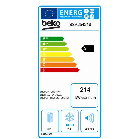 Refrigerateur 1 porte BEKO SSA 25421 S - 3