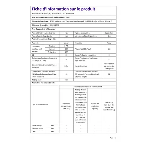 Réfrigérateur américain HAIER HSR3918ENPG - 3