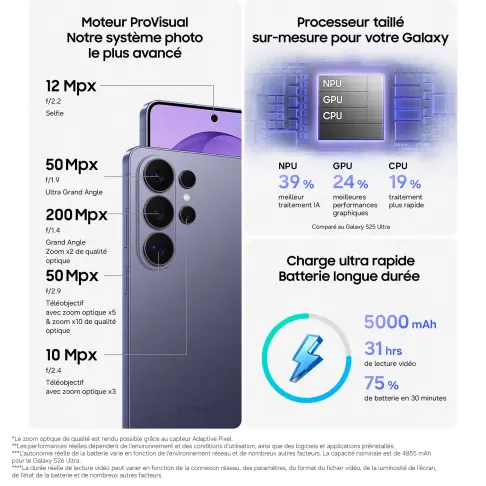 Smartphone SAMSUNG GALAXYS26ULTRANOIR512 - 4