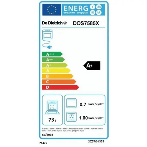 Four pyrolyse DE DIETRICH DOS 7585 X - 3