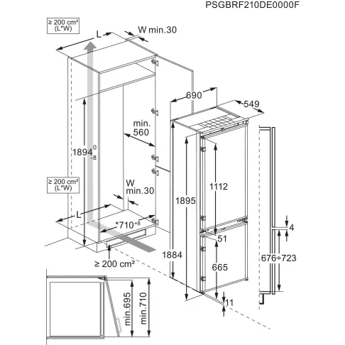 Réfrigérateur combiné intégré ELECTROLUX KNR7TE75S - 12
