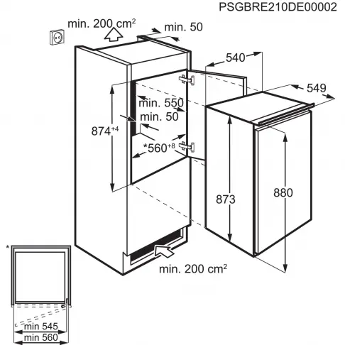 Réfrigérateur intégré 1 porte ELECTROLUX LRB2AE88S - 2