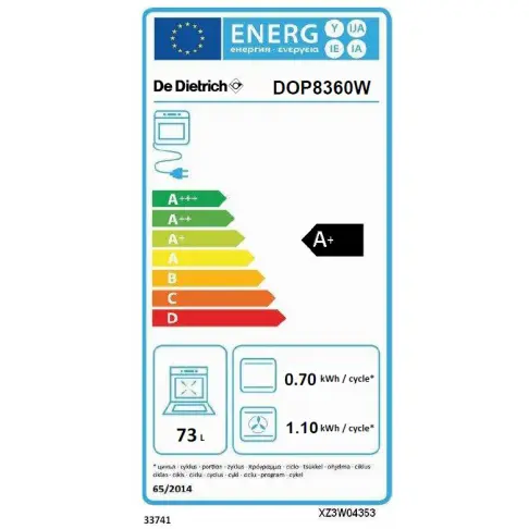 Four pyrolyse DE DIETRICH DOP8360W - 3