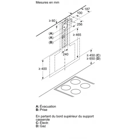 Hotte décorative murale BOSCH DWK 98 JM 60 - 8