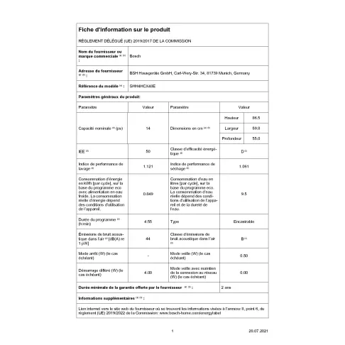 Lave-vaisselle tout intégré 60 cm BOSCH SHH4HCX48E - 2