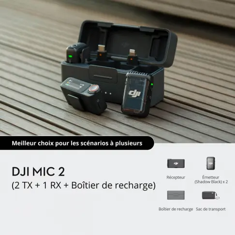 Micro pour appareil photo numérique DJI DJI MIC -2 1 RX + 2 TX - 8