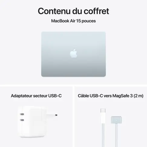 APPLE MacBook Air 13 (2025) Bleu ciel 256 Go - MC6T4FN/A - 9