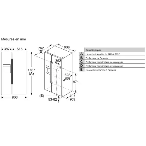 Réfrigérateur américain BOSCH KAD93VIFP - 10