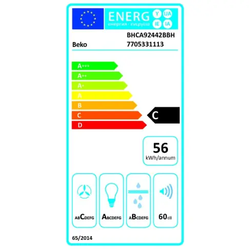 Hotte décorative BEKO BHCA92442BBH - 8