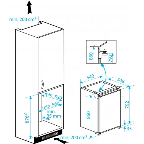 Réfrigérateur intégré 1 porte BEKO B1753HCN - 9