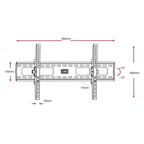 Support mural MBG ELB60100-TILT - 2