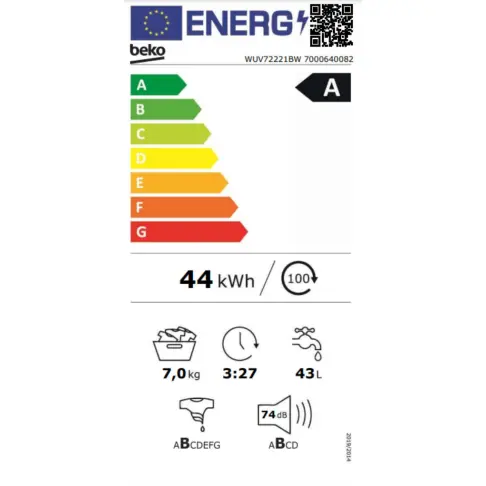 Lave linge hublot BEKO WUV72221BW - 5