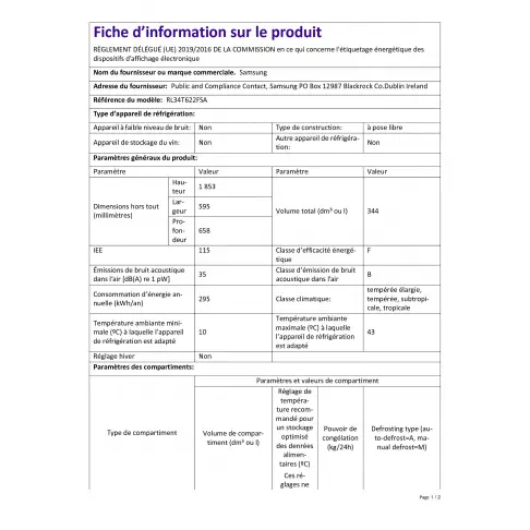 Réfrigérateur combiné inversé SAMSUNG RL34T622FSA - 4