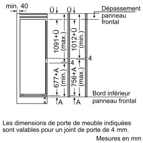 Réfrigérateur combiné intégré BOSCH KIV865SE0 - 10