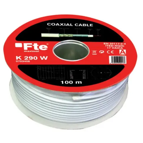 Câble coaxial télé 75e FTE K290W - 1