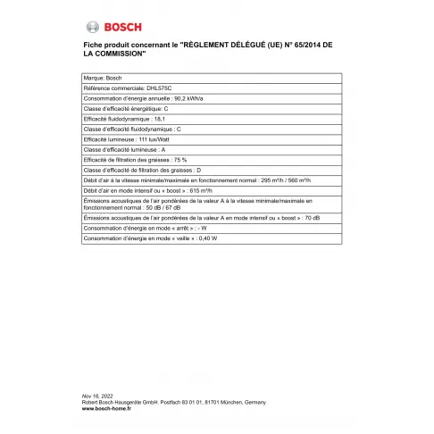 Groupe filtrant BOSCH DHL 575 C - 2