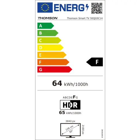 Télé led 50 pouces THOMSON 50QG5C14 - 16