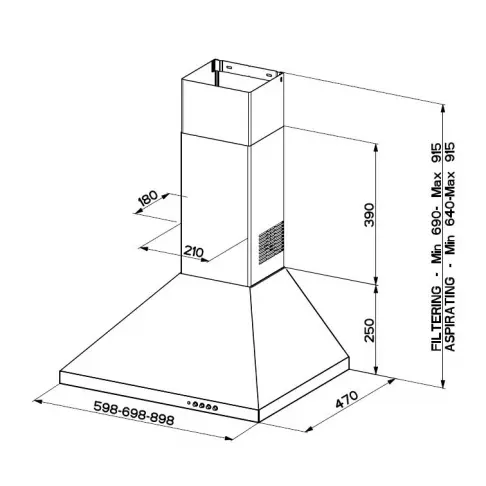 Hotte décorative BEKO CWB 9441 XNH - 6