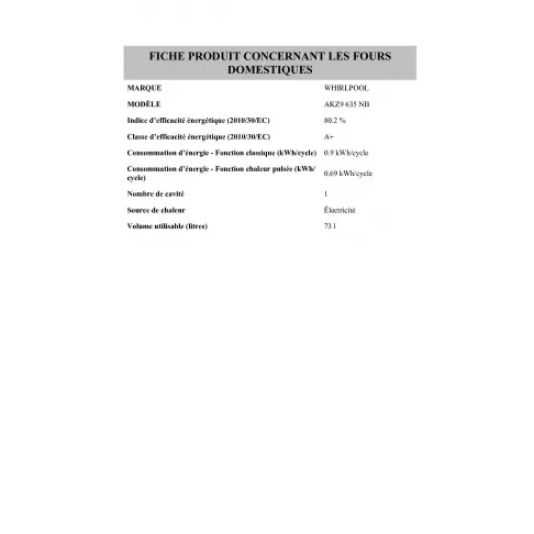 Four pyrolyse WHIRLPOOL AKZ 9635 NB - 4