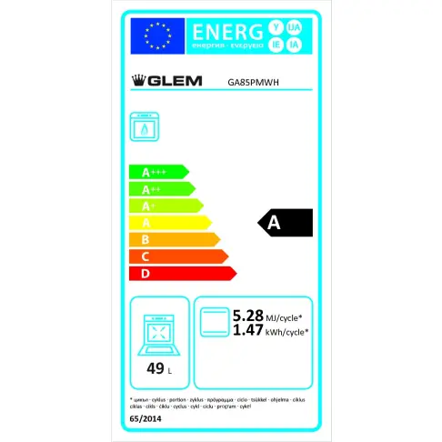 Cuisinière tout gaz GLEM GA85PMWH - 2