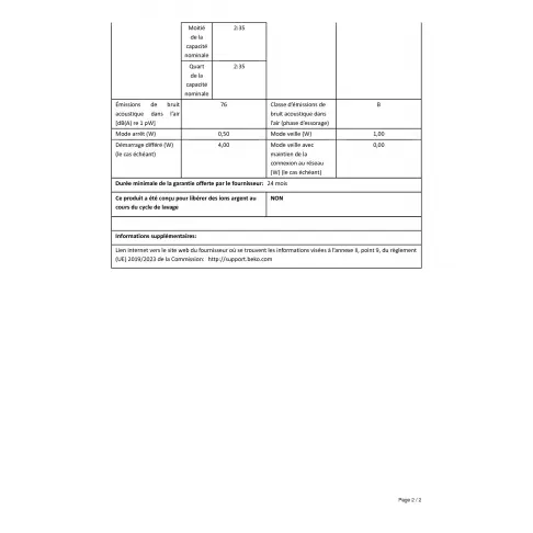 Lave-linge frontal BEKO WTS 61003 - 3