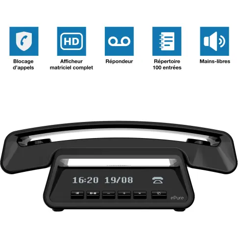 Téléphone sans fil ALCATEL EPUREPREMIUMNOIR - 2